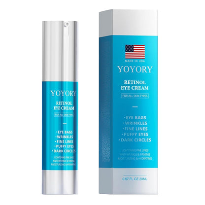 YOYORY Retinol Under Eye Cream - Anti Aging Eye Cream for Dark Circles and Puffiness Eye Bags Wrinkles Fine Lines